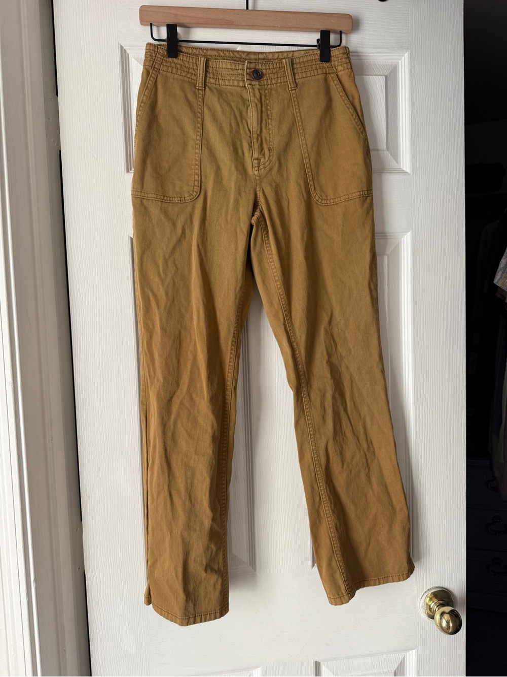 prAna Sancho Wide Leg Pants Womens 2 Antique Bronze Twill Organic Cotton
